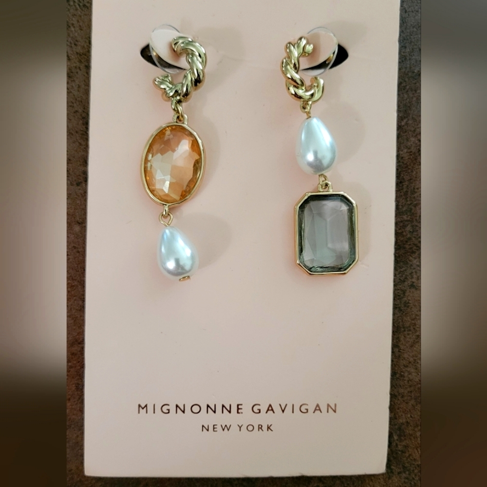 MIGNONNE GAVIGAN post earrings. New on card. RV $145